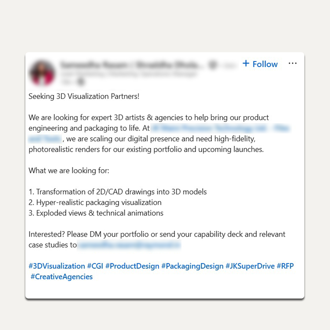 Animation Services Lead Example